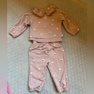 Firsts by Petit Lam Adorable Baby Set in Soft Pink with Floral Design
